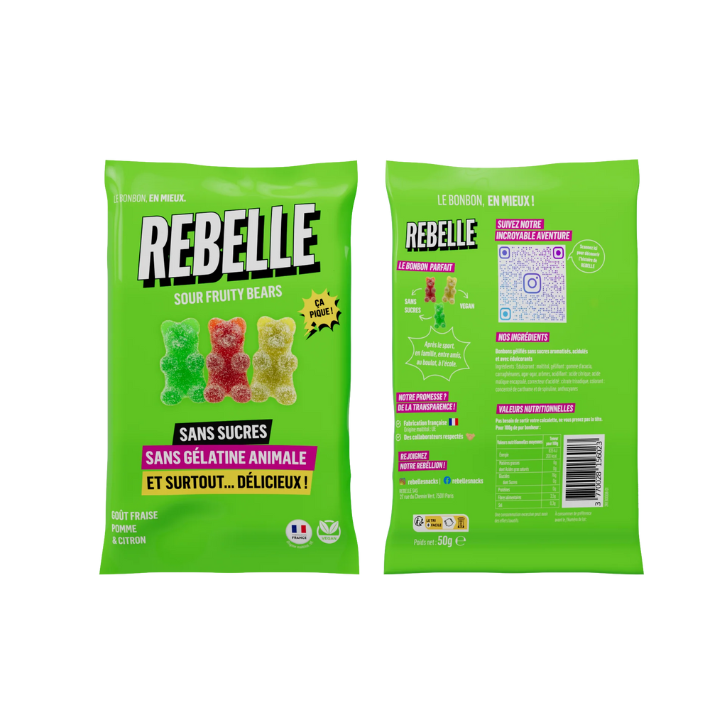 Bonbons oursons acidulés - 50 gr