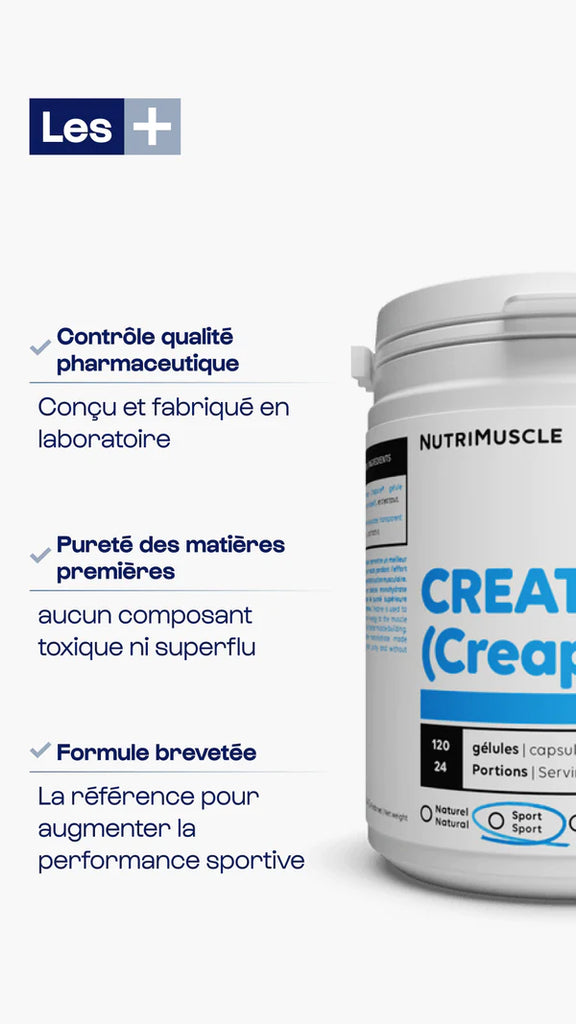Creatine Creapure - 120 gélules