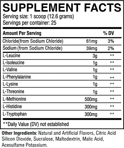 EAA - Acides Aminés Essentiels - 25 servings