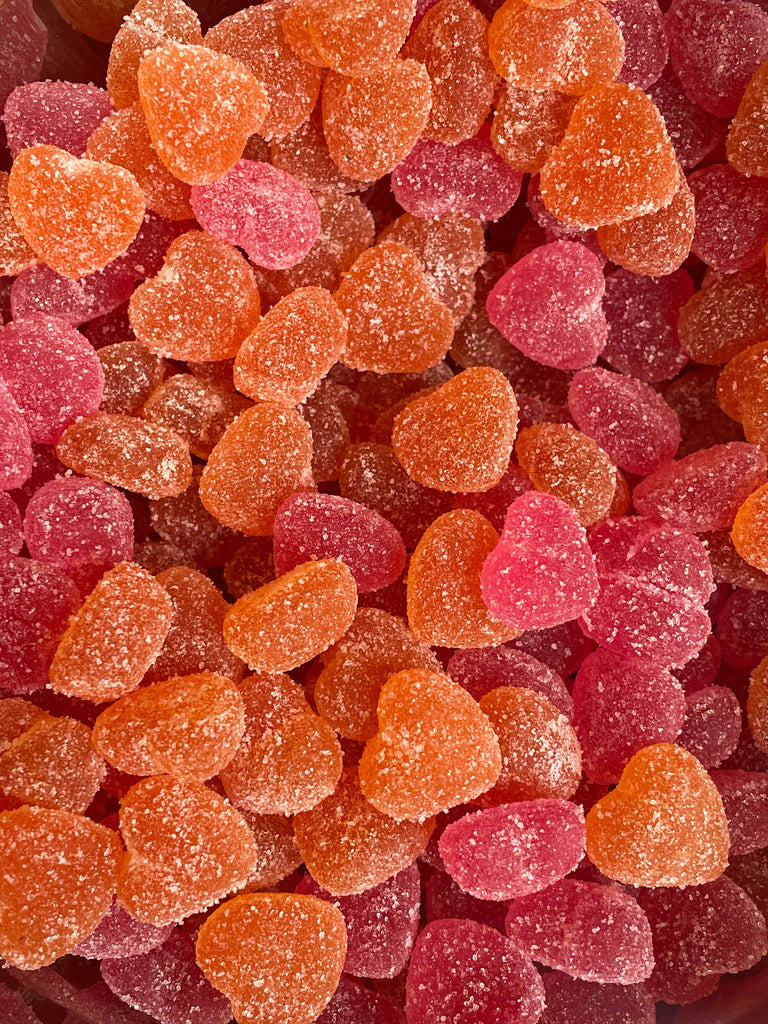 Bonbons cœurs pêches - 50 gr