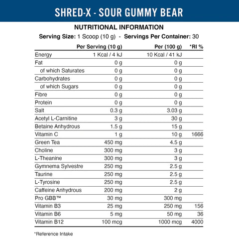 Thermogenic Powder Shred X 300 gr