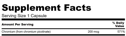 Chromium Picolinate - 100 Capsules