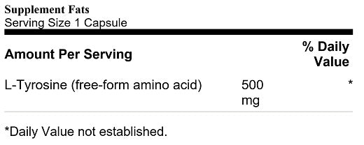 L-Tyrosine - 100 Capsules