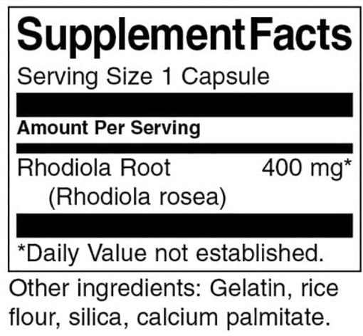 Rhodiola Rosea - 100 Capsules