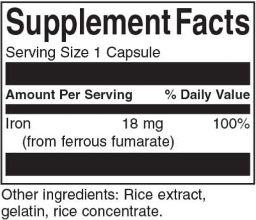 Iron -Fer - 60 Capsules