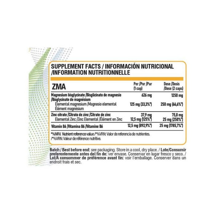 Zma - B6 Minerals & Vitamins - 90 Capsules