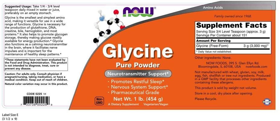 Glycine en Poudre 454gr – Shayn