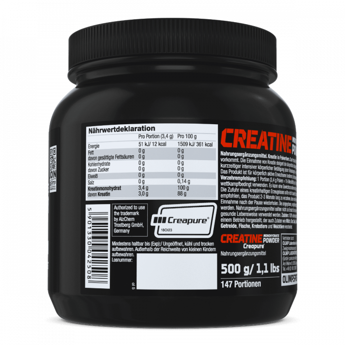 Créatine Creapure - 500 gr